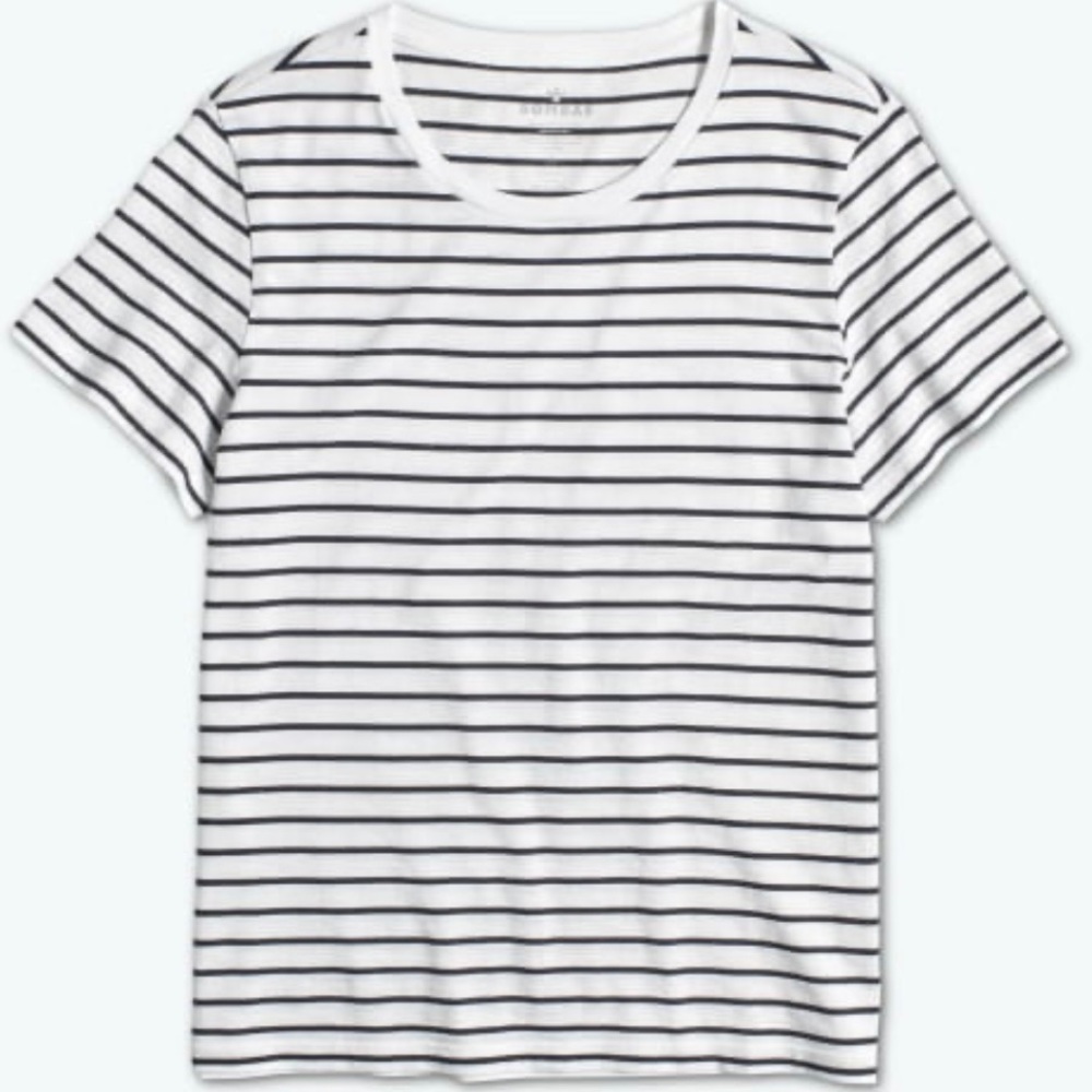 Bombas Pima Cotton Nautical Stripe Crew Neck Tee
